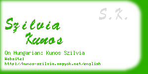 szilvia kunos business card